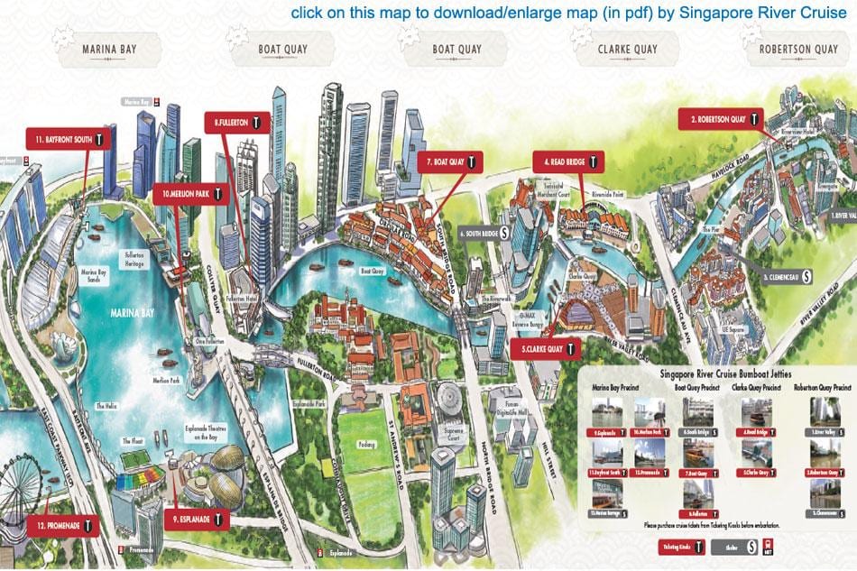 Singapur harita River Cruise
