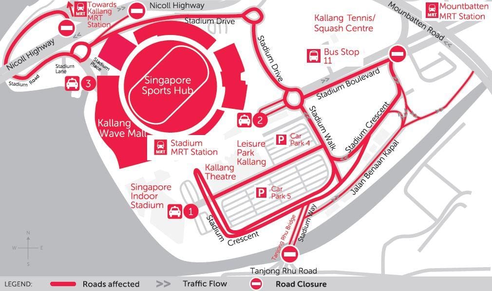 Singapur haritası spor hub
