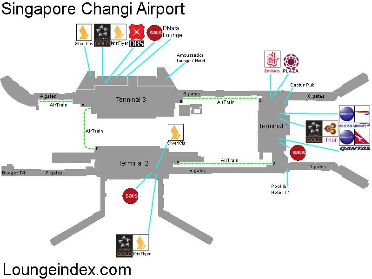 Singapur haritası havaalanı
