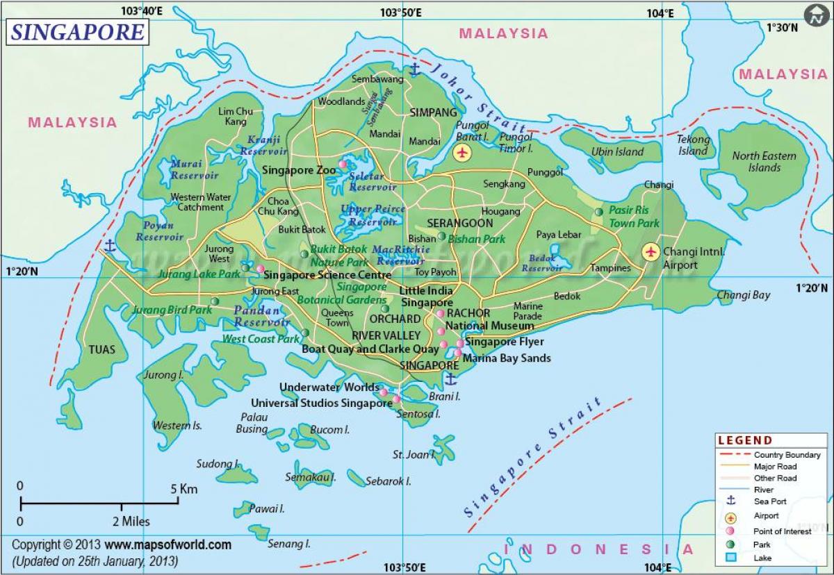 Haritada Singapur konumu