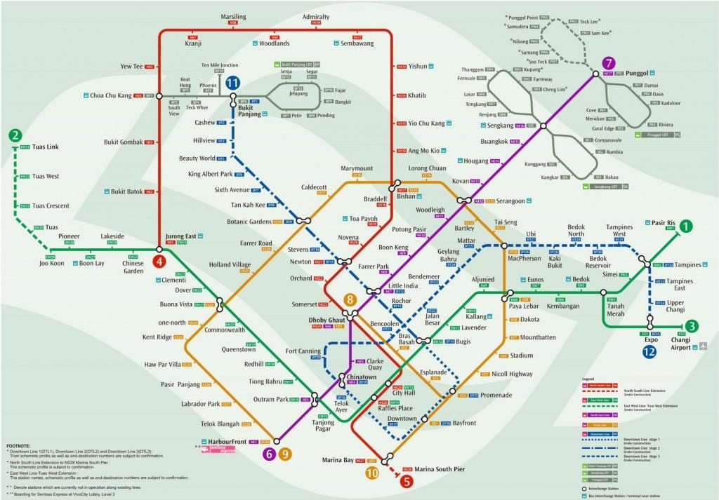 metro haritası Singapore