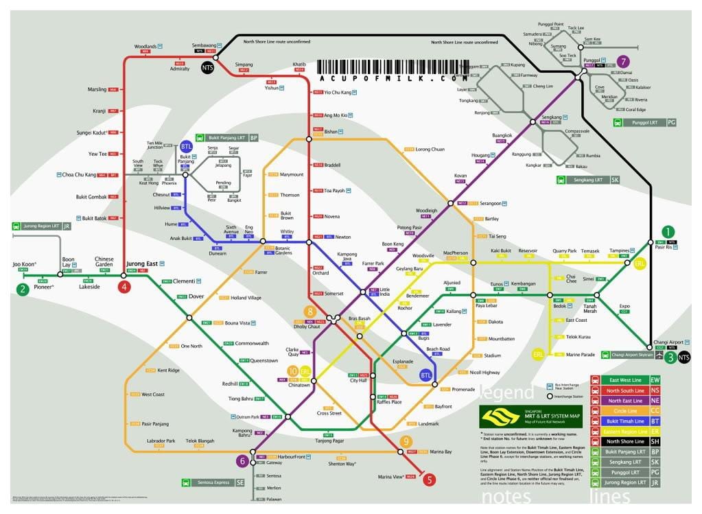Singapore mrt hattı haritası
