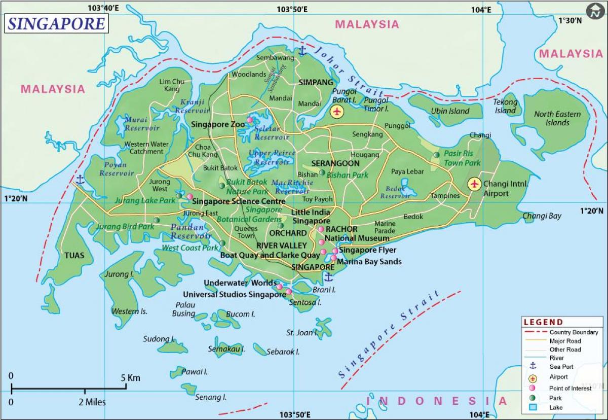 Singapur şehir haritası