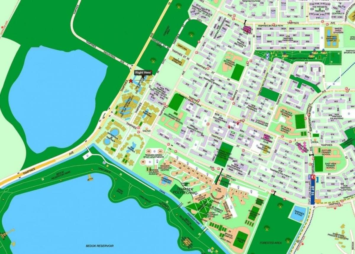 tampines haritası Singapore