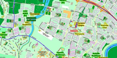 Sengkang Singapur haritası