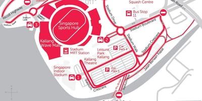 Singapur haritası spor hub
